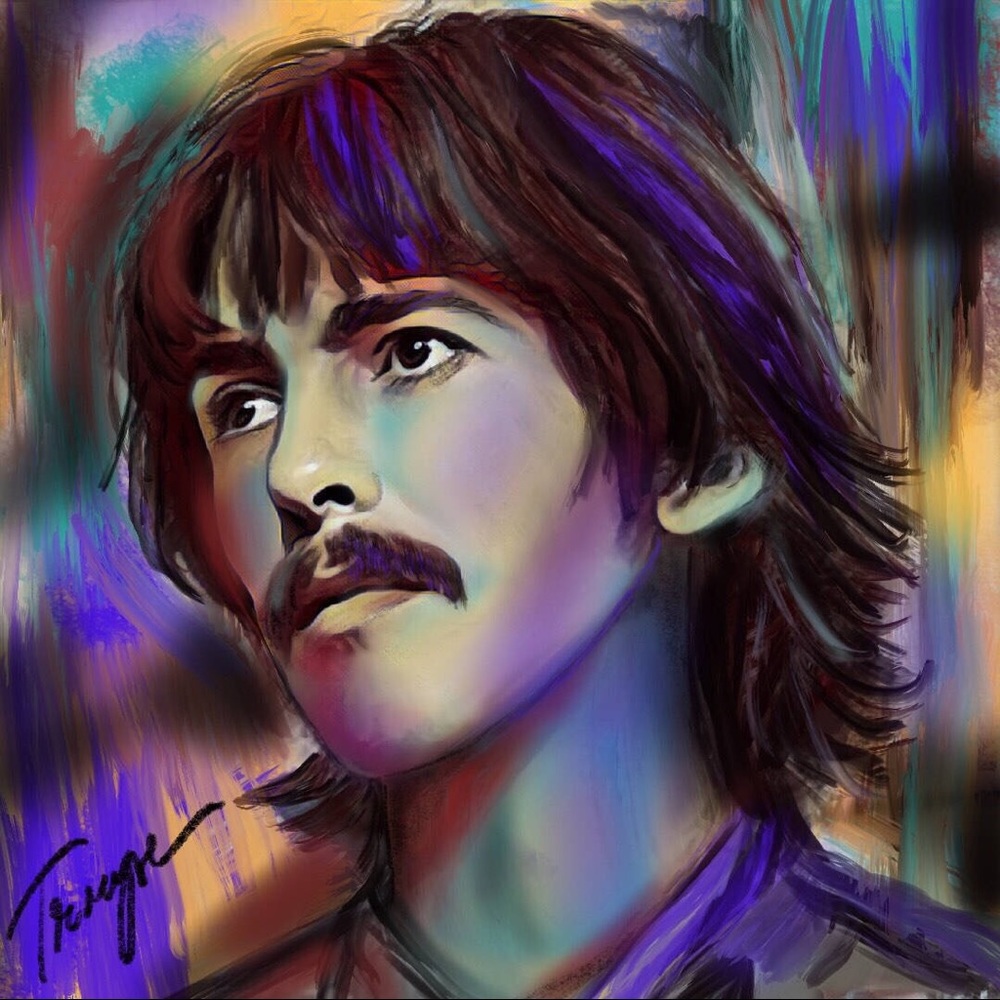 GEORGE HARRISON PRINT By Connie Troupe